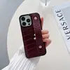Correa de Muñeca con Patrón de Cocodrilo Adecuada para Funda de Teléfono de Cuero de Cobertura Total Apple 17Pro/16Promax, Funda Protectora de Cobertura Total Anti-Caídas