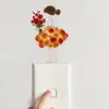 Brup Chica Floral Switch Pegatina de Pared Estilo Curativo Suave Enchufe de Interruptor Decoración del Hogar Pegatina de Pared Hs5350C
