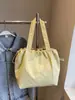 Bolsas para Mulheres Estilo Coreano Nova Bolsa de Ombro de Nylon Estampada com Letras Casual Versátil Leve com Cordão Grande Capacidade Bolsa Tote