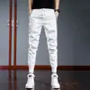 Novedad Primavera y Otoño 2022 Pantalones Finos Hasta el Tobillo para Hombre Estilo Coreano Ajustados Hasta el Tobillo Pantalones Casuales de Moda