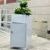 Suporte de Flores de Aço Inoxidável para Exterior Vaso de Flores Varanda Sala de Estar Vaso de Chão Pátio Calha de Flores Divisória de Cerca Caixa de Plantio Canteiro de Flores