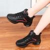 Zapatos de Baile de Cuero Otoño e Invierno Nuevos de Tacón Medio Suela Blanda Zapatos de Baile Cuadrado Zapatos de Baile de Jazz de Caña Alta para Adultos Zapatos de Baile de Marinero
