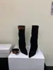 Botas altas hasta la rodilla para mujer, diseño de nicho, uso bidireccional, tacón de cuña, botines de moda, gamuza, botas vaqueras occidentales