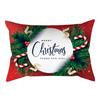 Funda de Almohada Lumbar Navideña Nueva Transfronteriza de Amazon Venta al por Mayor Almohada de Tira Larga Copo de Nieve Dorado Cubierta de Cojín para el Hogar