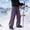 Pantalones Cortavientos Funcionales Estilo Americano con Cremallera y Bloques de Color, Pantalones Casuales Ligeros 3 en 1 para Hombre, Senderismo y Montañismo al Aire Libre, Secado Rápido