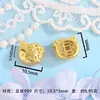 Moneda Hueca de Plata Pura 999 Cobre Dorado Pulido Pulsera Espaciadores para Pulseras de Cuerda Trenzada DIY Accesorios Colgantes Venta al por Mayor