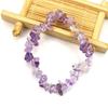 Cristal Natural Grava Colorida Irregular DIY Hecho a Mano Elástico Pulsera de Cuentas Cadena Simple para Mujer