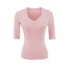 Ropa de Mujer al por Mayor Transfronteriza Estilo Europeo y Americano 2026 Primavera Nueva Moda Versátil Multicolor Cuello en V Cómoda Camiseta de Manga Media Top