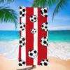 Toalla de playa de fútbol absorbente portátil para adultos Europa, América y Sudamérica toalla de baño transfronteriza fábrica de impresión digital temu generación al por mayor