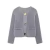 Amazon Cárdigan Grueso de Punto Chaqueta para Mujer 2025 Otoño e Invierno Nuevo Estilo Europeo y Americano Moda Casual Prendas de Punto