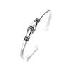 Estilo japonés y coreano retro pulsera de apertura antigua apretón de manos apretón de manos creativa simple moda temperamento pulsera fabricantes al por mayor