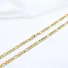 En stock suministro al por mayor collar Figaro de acero inoxidable de alto pulido 3;Collar 1nk color dorado