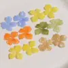 Zhen Tu Acrílico Degradado Color Gelatina Irregular Flor de Cuatro Pétalos 3D DIY Hecho a Mano Pasador Accesorio para el Cabello Decoración de Zapatos Funda de Teléfono