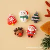 Funda para Teléfono Serie Navideña de Dibujos Animados Lindos Accesorios para el Cabello Elásticos Materiales Pasador Adornos Pegamento de Crema DIY Accesorios de Resina