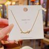 Collar de acero de titanio de moda japonesa y coreana con colgante de diseño de nicho de lujo ligero de alta gama, cadena de clavícula sencilla que combina con todo.