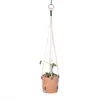 Cuerda de Algodón Tejida a Mano Estilo Bohemio Maceta para Plantas y Flores Cesta Colgante Bolsa de Red Cuerda para Colgar Colgante de Pared Cuerda para Colgar