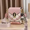 Mini Bolsa Quadrada Pequena Estampada Outono e Inverno Nova 2025 Bolsa Feminina Exquisite Bolsa para Celular Moda Casual Transversal Ombro Único Simples