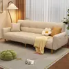 Sofá de cuero resistente a los arañazos de gato para salas de estar pequeñas, multifuncional, plegable, adecuado para apartamentos de alquiler, diseño simple