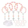 Estilo Cool Europeu e Americano Design de Nicho Religioso High-End Anjo do Amor Asas Rosa Pérola Pulseira Pronta para Venda