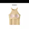 Camiseta sin mangas para mujer de primavera, otoño y verano con almohadillas en el pecho incorporadas, camiseta deportiva sin mangas, camisola versátil para usar en capas
