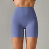Estilo novo transfronteiriço sem marca de calcinha calça de yoga nude feminina cintura alta Bumbum de Pêssego aperto abdominal shorts esportivos de três pontos