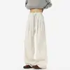 Nuevos Pantalones Casuales de Lino Sintético Rectos Transpirables para Hombre Verano 2026 con Cordón Elástico, Pantalones Largos de Color Sólido Estilo Simple para Hombre