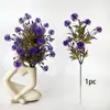 Suministrado directamente por el fabricante: Flor artificial de diente de león de 7 tallos para decoración de sala de estar y hotel, material para arreglo de jarrón de escritorio, flor artificial