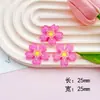 Simulação de flor de pêssego série resina diy jóias acessórios do telefone móvel caso buraco sapatos remendo gancho de cabelo acessórios material atacado