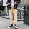 Calças ocidentais cortadas masculinas, calças casuais de estilo coreano da moda, calças justas justas, calças esportivas de primavera e outono e verão, calças retas