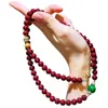 Cadena de collar de perlas Shijia roja de Año Nuevo vintage de alta calidad, cadena para la clavícula para mujer