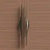 Manija de Puerta de Vidrio Minimalista de Hotel de Alta Gama Manija de Puerta Corredera Doble de Caja de Hotel de Lujo Placa de Aluminio Tallada Pasamanos
