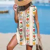 Venta Caliente Transfronteriza Verano Nuevo Vestido de Mujer Estampado Digital 3D Estilo Americano Sin Mangas Vestido de Playa