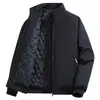 Talla Grande 8XL Más Vendido Forrado de Polar y Acolchado de Algodón Súper Grueso para Hombre con Cuello Alto para Personas de Mediana Edad y Mayores, Forro Súper Grueso, Casual de Negocios Ligero