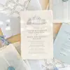 Convites de casamento luxuosos, convites em papel de algodão, convites em papel rasgado à mão, convites de casamento impressos estilo ocidental, lembrancinhas personalizadas