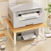 Estante para impresora para el hogar y la oficina, estante de almacenamiento para copiadora con altura ajustable, organizador multifuncional de tazas para escritorio