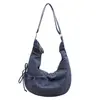 Bolsa de lona de gran capacidad para mujer, nuevo diseño de moda nicho otoño 2026, bolso de hombro y bandolera, bolsa tipo empanada para el día a día