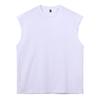 Colete de algodão 210G masculino americano gola pequena verão cor sólida simples casual camiseta regata de basquete masculina