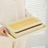 Bandeja Rectangular Estilo Japonés para Uso Doméstico, Juego de Tazas de Té, Bandeja de Té Creativa de Moda Estilo Ins, Bandeja de Frutas con Textura de Madera