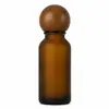 En Stock 15ml 20ml 30ml 50ml Botellas para Aceites Esenciales con Anillo de Madera de Nogal Botellas Gotero de Vidrio de Grado Alimenticio Venta al por Mayor Capacidad Pequeña