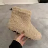 Tendência de Temperamento Estilo Estrangeiro 2026 Estilo Coreano Inverno Novo Aveludado Quente Botas de Pelo Outer Wear Botas Curtas Botas de Neve Sola Grossa