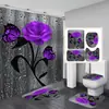 Cortina de ducha impermeable de poliéster con estampado digital de alta definición, superventas de comercio electrónico transfronterizo, para baño y hotel, suministro directo del fabricante