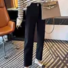 Jeans de Cigarrillo Divididos por Color Claro para Mujer Pantalones de Otoño 2024 Modernos Combinan con Todo Nueva Llegada Pantalones Rectos Recortados