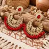 Pendientes Largos Bohemios Cuidadosamente Seleccionados para Mujer, Pendientes de Borla Acrílica Coloridos Retro, Estilo Étnico de Yunnan, Versátiles