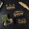 Tarjeta de Felicitación Creativa Retro Simple con Bronceado Mensaje de Bendición de Cumpleaños de Alta Gama Tarjeta Pequeña Hecha a Mano de Agradecimiento Regalo de Vacaciones