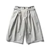 Yi Dao Vintage 2026 Verano Nuevo Retro Americano Nicho Sentido del Diseño Secado Rápido Holgado Pierna Ancha Tres Cuartos Pantalones Medios Hombre