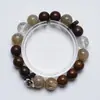 [Cristal Marrón Mulu] Pulsera de Cristal Blanco de Hierba Natural para Mujer La Más Fácil de Combinar Pulsera de Té con Leche de Cristal Venta al por Mayor