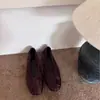 Lamode Clássico2026 Novo Estilo Outono Sapatos Femininos Planos de Solado Macio Plissados, Sapatos Rasos Versáteis para o Trabalho