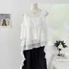 Colete Regata Camisola de Verão com Design Irregular Solto 2026 Novo Simples Elegante Moda Versátil Top