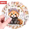 Sourcing Direto Transfronteiriço 50 Folhas Adesivos Decorativos de Animais Fofos e Flores Desenho Animado Caderno Diário Adesivos para Mala