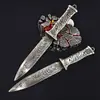 Modelo de Arma Delta Cuchillo Tigre Blanco Juguete Adorno Artículo de Manualidad Coleccionable Regalo para Hombres Sin Filo